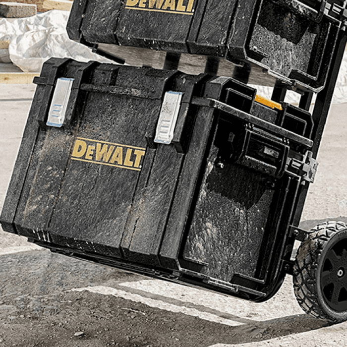 Carucior cu 2 cutii de depozitare si un organizator DeWalt ToughSystem 4 IN 1 Carucior cu 2 cutii de depozitare si un organizator DeWalt ToughSystem 4 IN 1