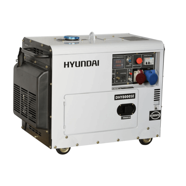Generator de curent trifazat cu motor diesel Hyundai DHY8000SE-T