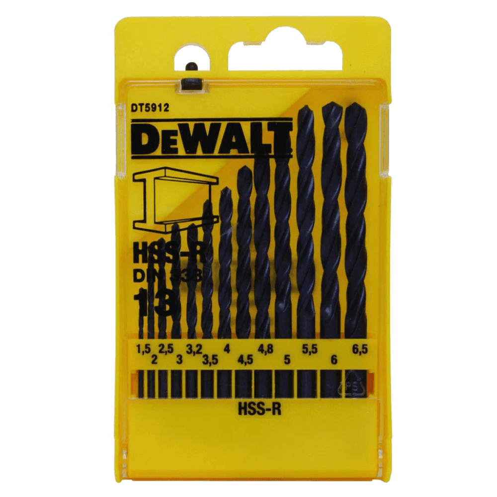 Set 13 burghie metal DeWalt DT5912 HSS-R 1.5-6.5mm Set 13 burghie metal DeWalt DT5912 HSS-R 1.5-6.5mm