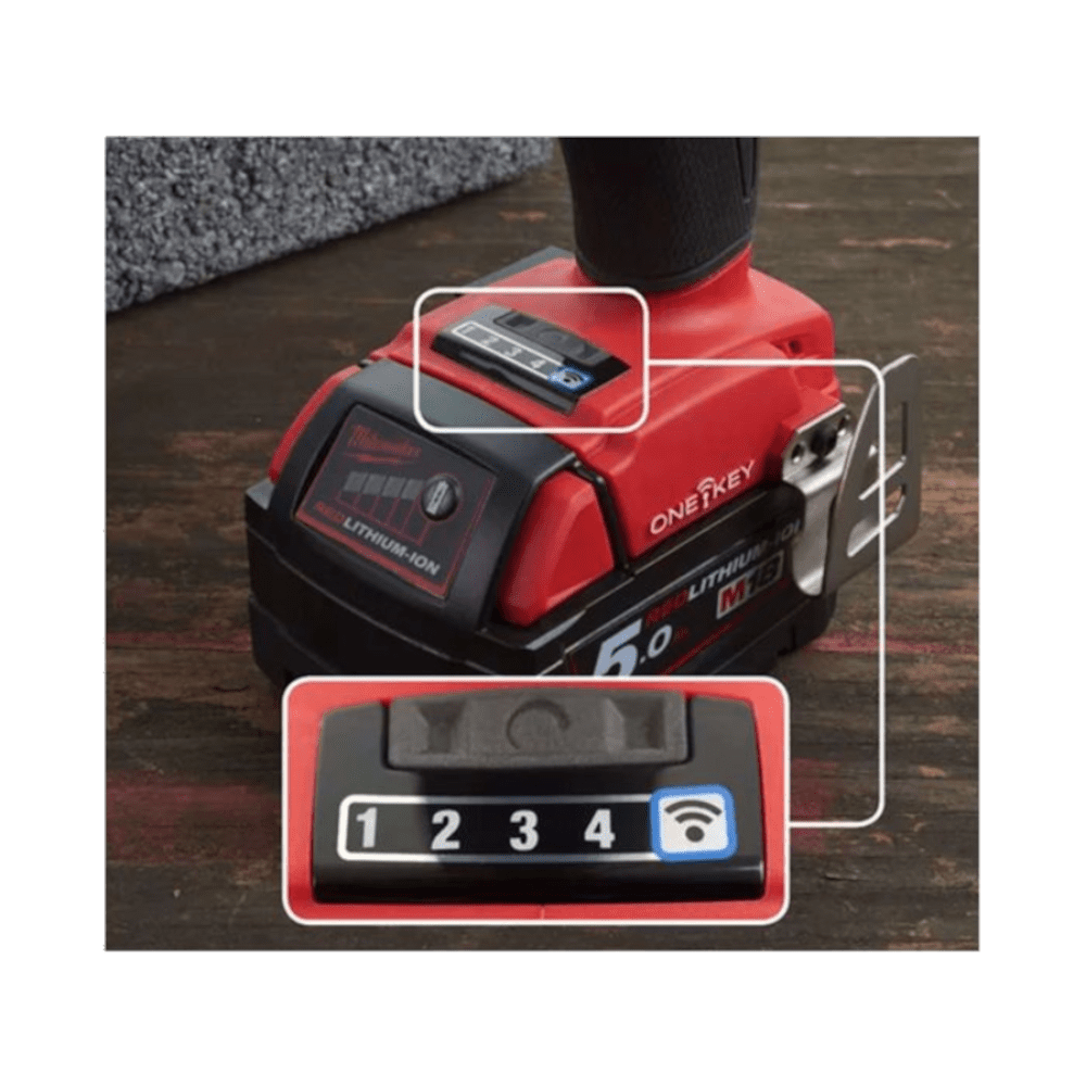 Masina de insurubat cu impact cu 2 acumulatori Milwaukee M18 ONEFHIWF12-502X Masina de insurubat cu impact cu 2 acumulatori Milwaukee M18 ONEFHIWF12-502X