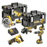 Set 6 scule cu acumulator si accesorii Dewalt DCK623P3