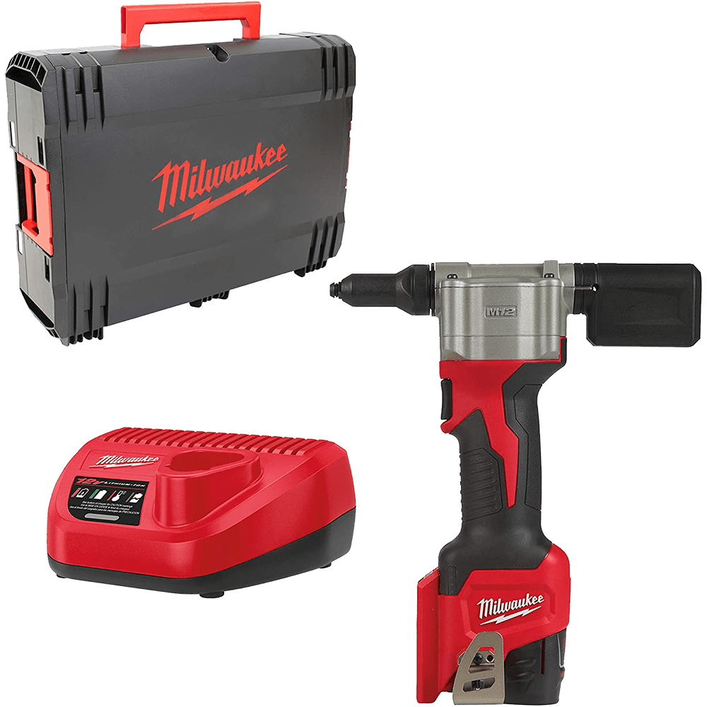 Masina de nituit-pop cu 1 acumulator Milwaukee M12 BRPT-201X Masina de nituit-pop cu 1 acumulator Milwaukee M12 BRPT-201X