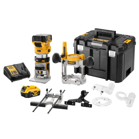 Masina de frezat cu 2 acumulatori DeWalt DCW604P2