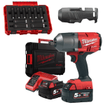 Masina de insurubat cu impact cu 2 acumulatori Milwaukee M18 FHIWF12-502CP