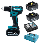 Masina de gaurit si insurubat cu 3 acumulatori Makita DDF485RF3J