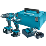 Set de 2 scule cu 3 acumulatori Makita DLX2131JX1
