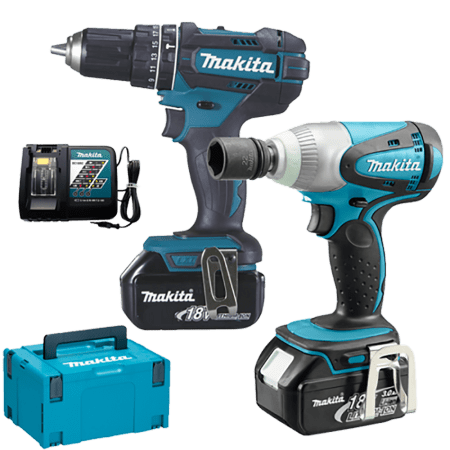 Set de 2 scule cu 2 acumulatori Makita DLX2133J