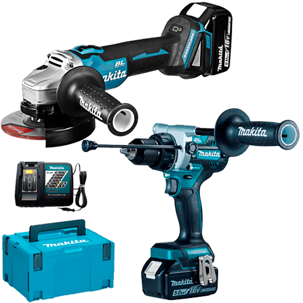 Set de 2 scule cu 2 acumulatori Makita DLX2430TJ Set de 2 scule cu 2 acumulatori Makita DLX2430TJ