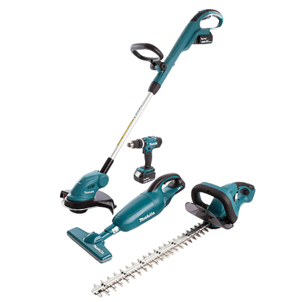 Set de 4 scule cu 2 acumulatori Makita DLX4093 Set de 4 scule cu 2 acumulatori Makita DLX4093