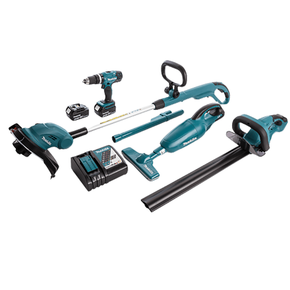 Set de 4 scule cu 2 acumulatori Makita DLX4093 Set de 4 scule cu 2 acumulatori Makita DLX4093