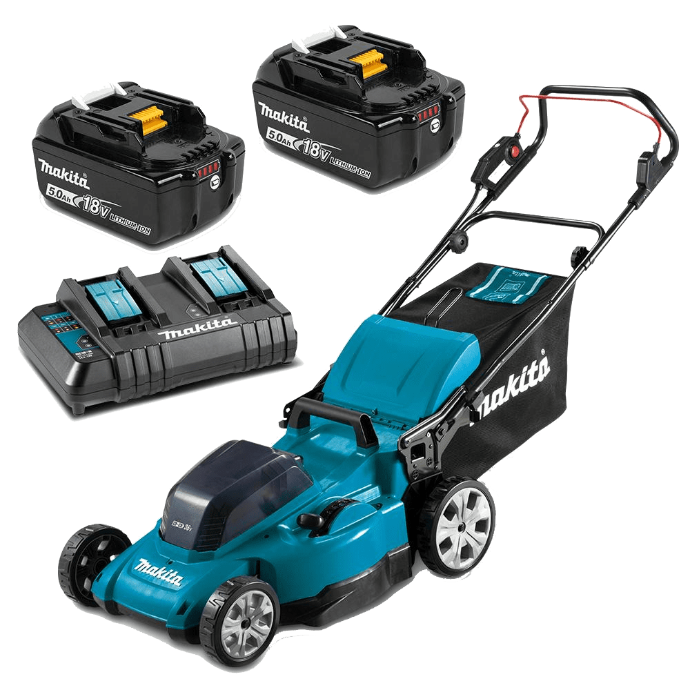 Masina de tuns gazon cu 2 acumulatori 36V Makita DLM480CT2 Masina de tuns gazon cu 2 acumulatori 36V Makita DLM480CT2