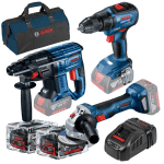 Set 3 scule cu 2 acumulatori Bosch ProPACK
