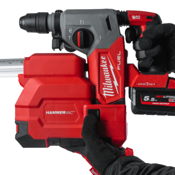 Ciocan rotopercutor Milwaukee SDS-plus cu 2 acumulatori M18ONEFHXDEL-552C