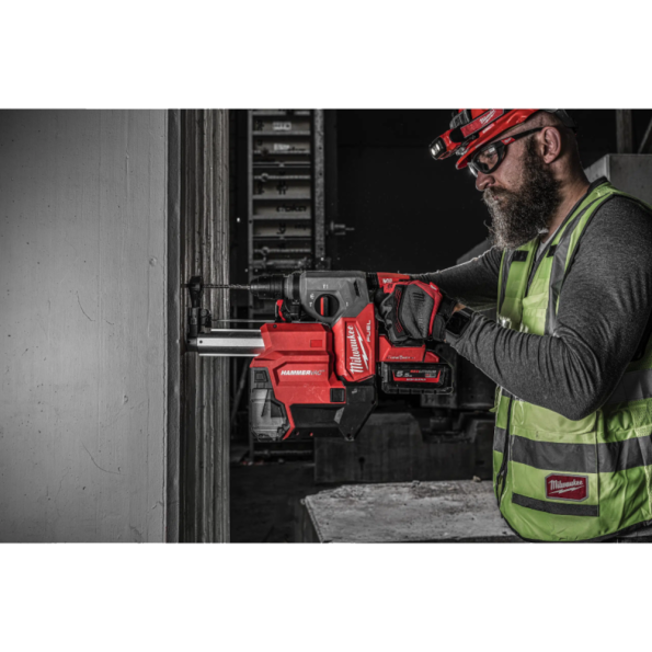 Ciocan rotopercutor Milwaukee SDS-plus cu 2 acumulatori M18ONEFHXDEL-552C