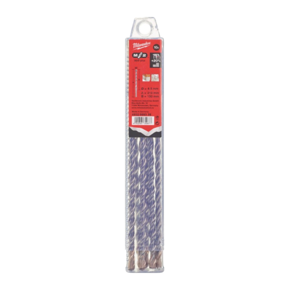 Burghie Milwaukee SDS-plus M2 Ø6.5x150x210mm-set 10 buc