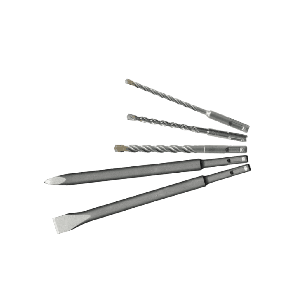 Set cu trei burghie si doua dalti Milwaukee SDS-plus Set cu trei burghie si doua dalti Milwaukee SDS-plus