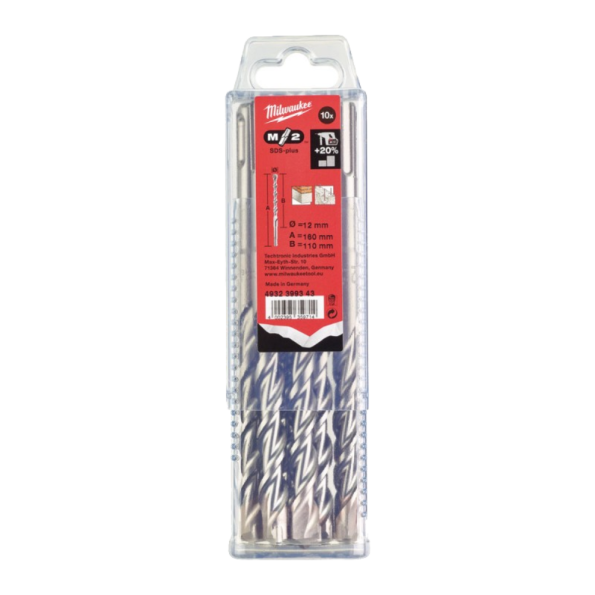 Burghie Milwaukee SDS-plus M2 Ø12x100x160mm-set 10 buc