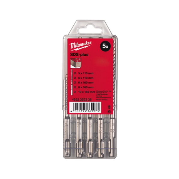 Set 5 burghie Milwaukee SDS-PLUS MX2