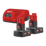 Set 2 acumulatori 12V si 4 Ah cu incarcator Milwaukee M12NRG-402 1 Set 2 acumulatori 12V si 4 Ah cu incarcator Milwaukee M12NRG-402