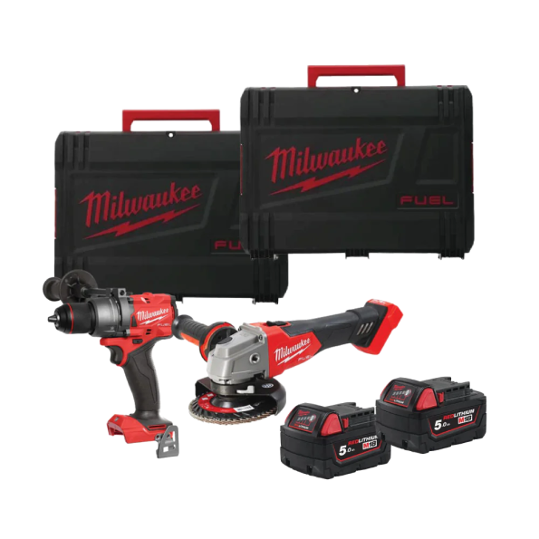 Set 2 scule cu 2 acumulatori Milwaukee M18 FPP2E3-502X