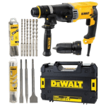 Ciocan rotopercutor DeWalt SDS Plus cu accesorii D25144KP
