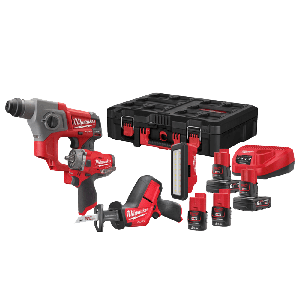 Set 4 scule cu acumulator Milwaukee M12 FPP4C-624P Set 4 scule cu acumulator Milwaukee M12 FPP4C-624P