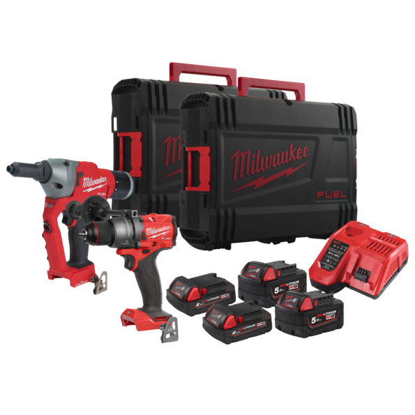 Set 2 scule cu acumulator Milwaukee M18 FPP2G3-524X