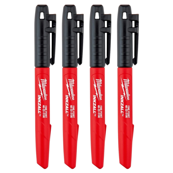 Set 4 markere santier cu varf standard Milwaukee Inkzall