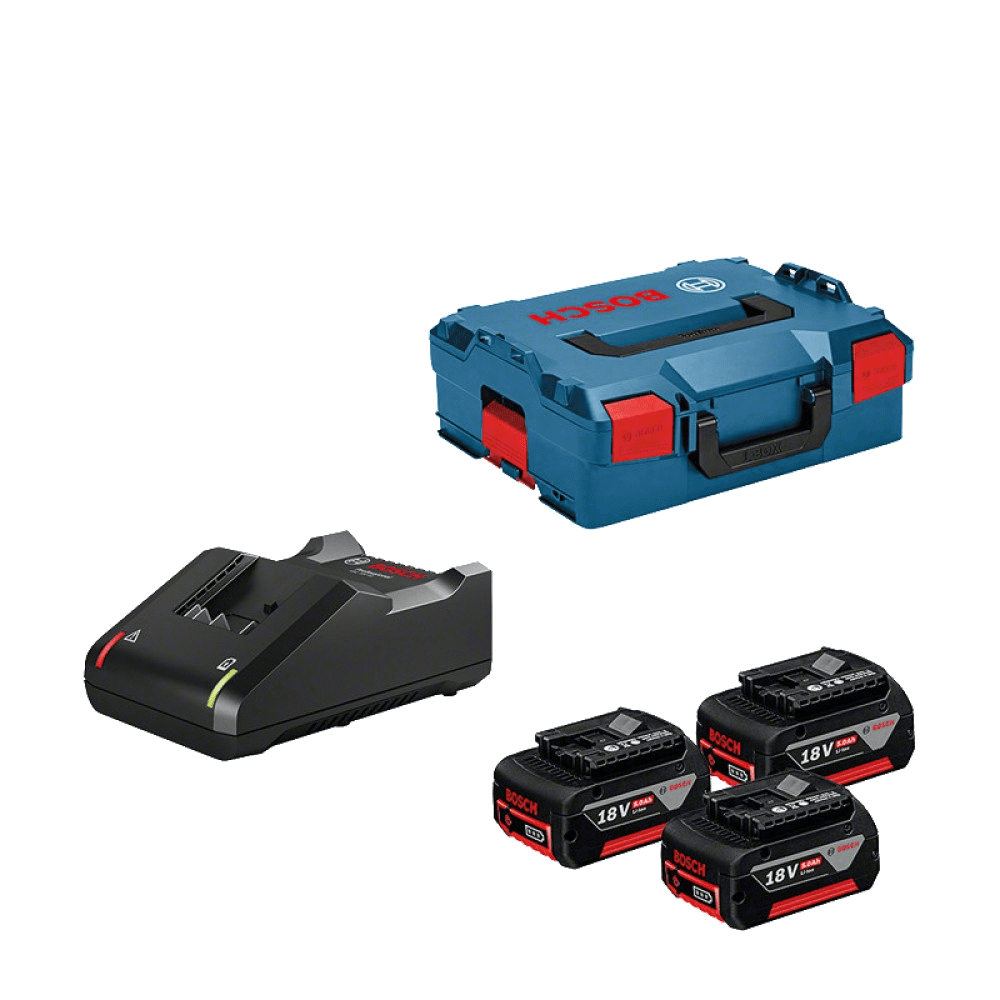 Set 3 acumulatori si incarcator 5Ah Bosch GAL 18-40 L-BOXX Set 3 acumulatori si incarcator 5Ah Bosch GAL 18-40 L-BOXX