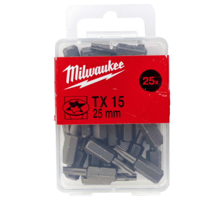 Set 25 biti standard TX15x25mm Milwaukee