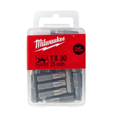 Set 25 biti standard TX30x25mm Milwaukee