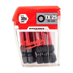 Set 10 biti de impact TX25x50mm Milwaukee SHOCKWAVE