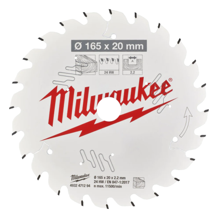 Panza de circular pentru lemn 165mm Milwaukee Z24