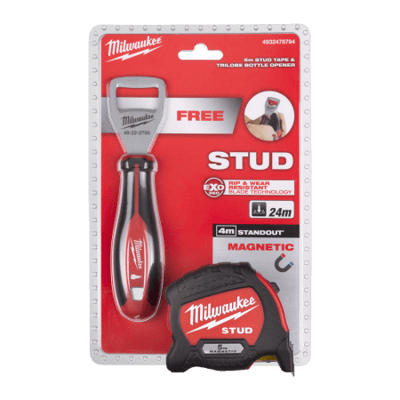 Ruleta magnetica 5m si desfacator sticle Milwaukee STUD