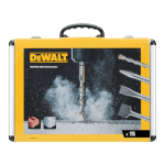 Set 15 burghie si dalti in cutie de metal SDS-Plus DeWalt DT9679