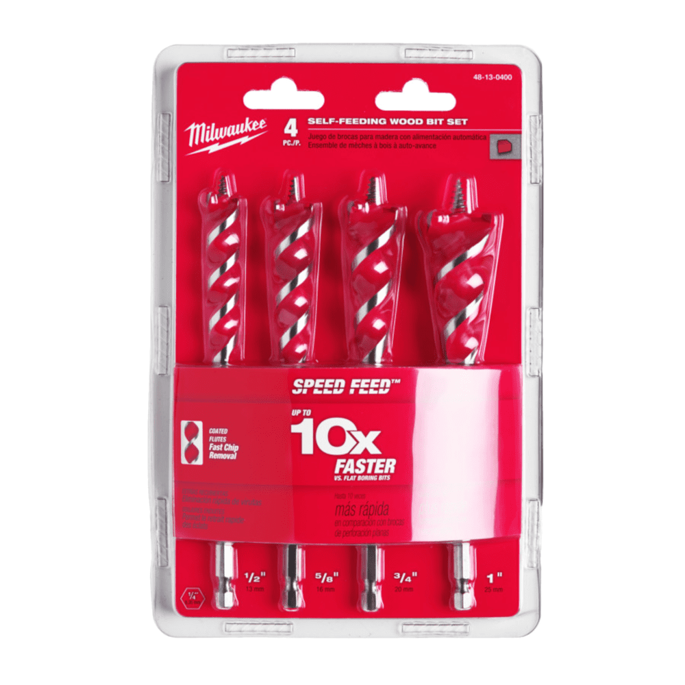 Set 4 burghie sfredel lemn 1/4 Hex Milwaukee SPEED FEED Set 4 burghie sfredel lemn 1/4 Hex Milwaukee SPEED FEED