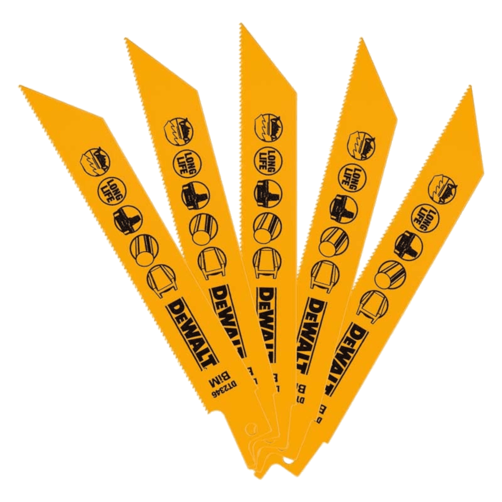 Set 5 panze fierastrau sabie de metal DeWalt DT2346 Set 5 panze fierastrau sabie de metal DeWalt DT2346