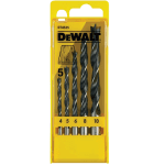 Set 5 burghie lemn cu prindere rotunda DeWalt DT4535