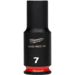 Cheie tubulara lunga de impact 7mm de 1/4 Milwaukee Shockwave