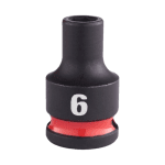 Cheie tubulara scurta de impact 6mm de 3/8 Milwaukee Shockwave