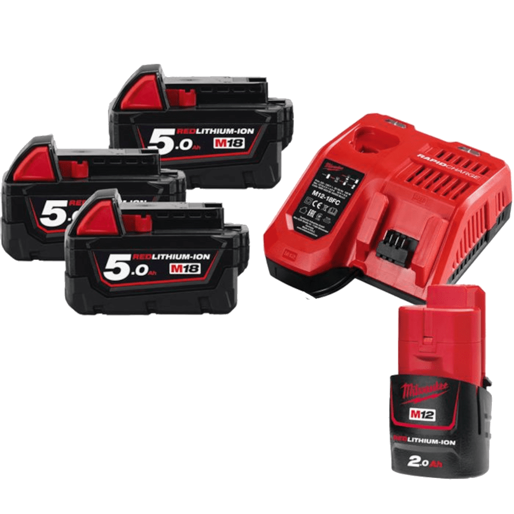 Set 3 acumulatori si incarcator Li-Ion 5Ah Milwaukee M18 NRG-503mlw9 Set 3 acumulatori si incarcator Li-Ion 5Ah Milwaukee M18 NRG-503