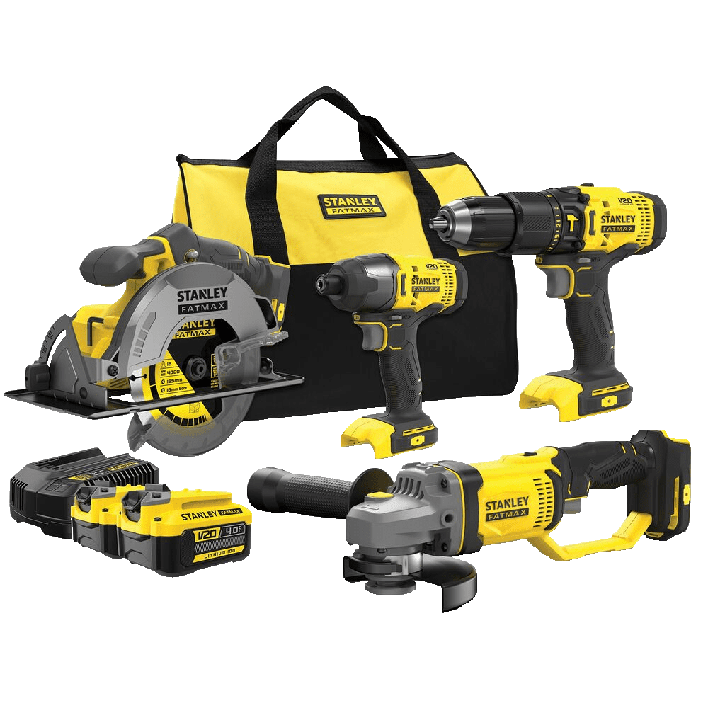 Set 4 scule cu 2 acumulatori 18V 4.0Ah Stanley SFMCK469M2 Set 4 scule cu 2 acumulatori 18V 4.0Ah Stanley SFMCK469M2