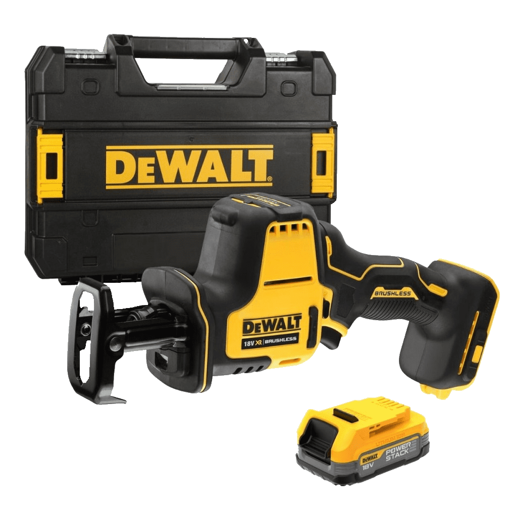 Fierastrau sabie compact cu 1 acumulator DeWalt DCS369E1T Fierastrau sabie compact cu 1 acumulator DeWalt DCS369E1T