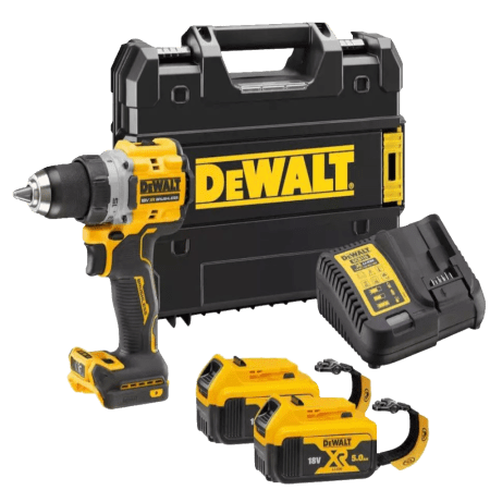 Masina de gaurit/infiletat fara percutie cu 2 acumulatori 5Ah fixare curea DeWalt DCD800P2LRT
