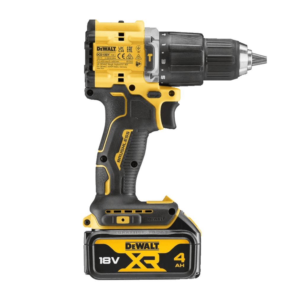 Masina de gaurit/infiletat cu 2 acumulatori 4Ah DeWalt DCD100YM2T Masina de gaurit/infiletat cu 2 acumulatori 4Ah DeWalt DCD100YM2T