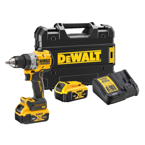 Masina de gaurit/infiletat cu precutie cu 2 acumulatori 5Ah fixare curea DeWalt DCD805P2LRT