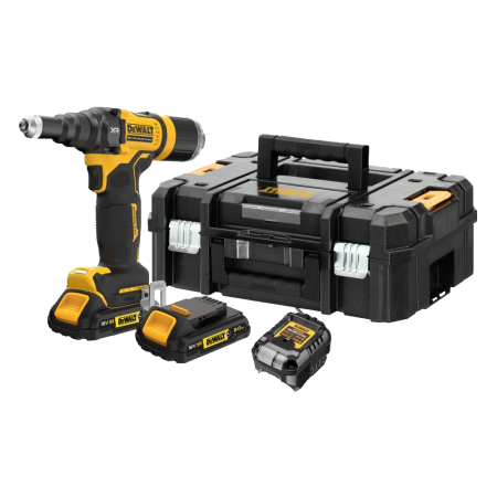 Pistol pentru nituit cu 2 acumulatori DeWalt DCF403D2GT