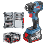 Masina de insurubat cu impact cu 2 acumulatori 4Ah Bosch GDR 18V-200 C