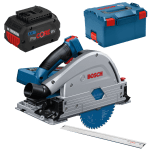 Fierastrau circular cu 2 acumulatori 8Ah cu sina ghidaj Bosch GKT 18V-52 GC