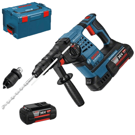 Ciocan rotopercutor SDS-Plus cu 2 acumulatori 4Ah Bosch GBH 36 V-Li Plus